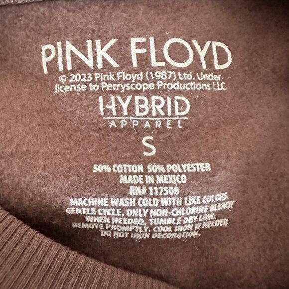 Pink Floyd Band Tour Retro Sweater Womens SMALL Brown Sweatshirt Pullover - Picture 8 of 9